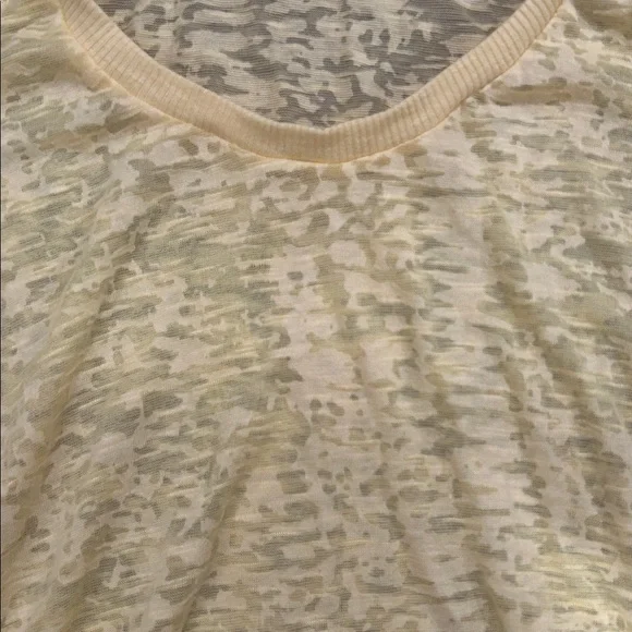 Yellow Long Sleeve Women's burnout Top - Picture 2 of 3